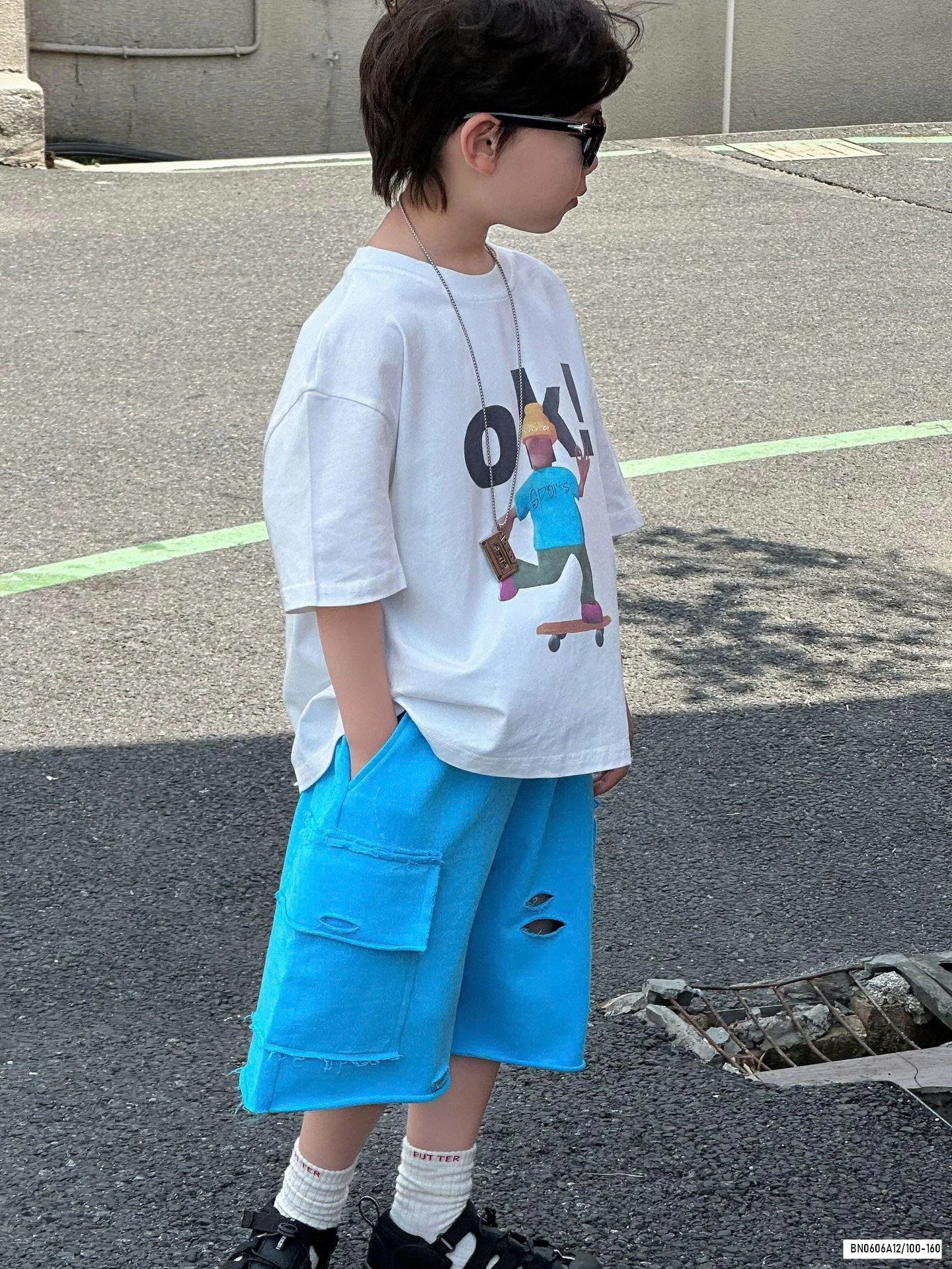 ÁO THUN GẤU MIX SHORT JEANS