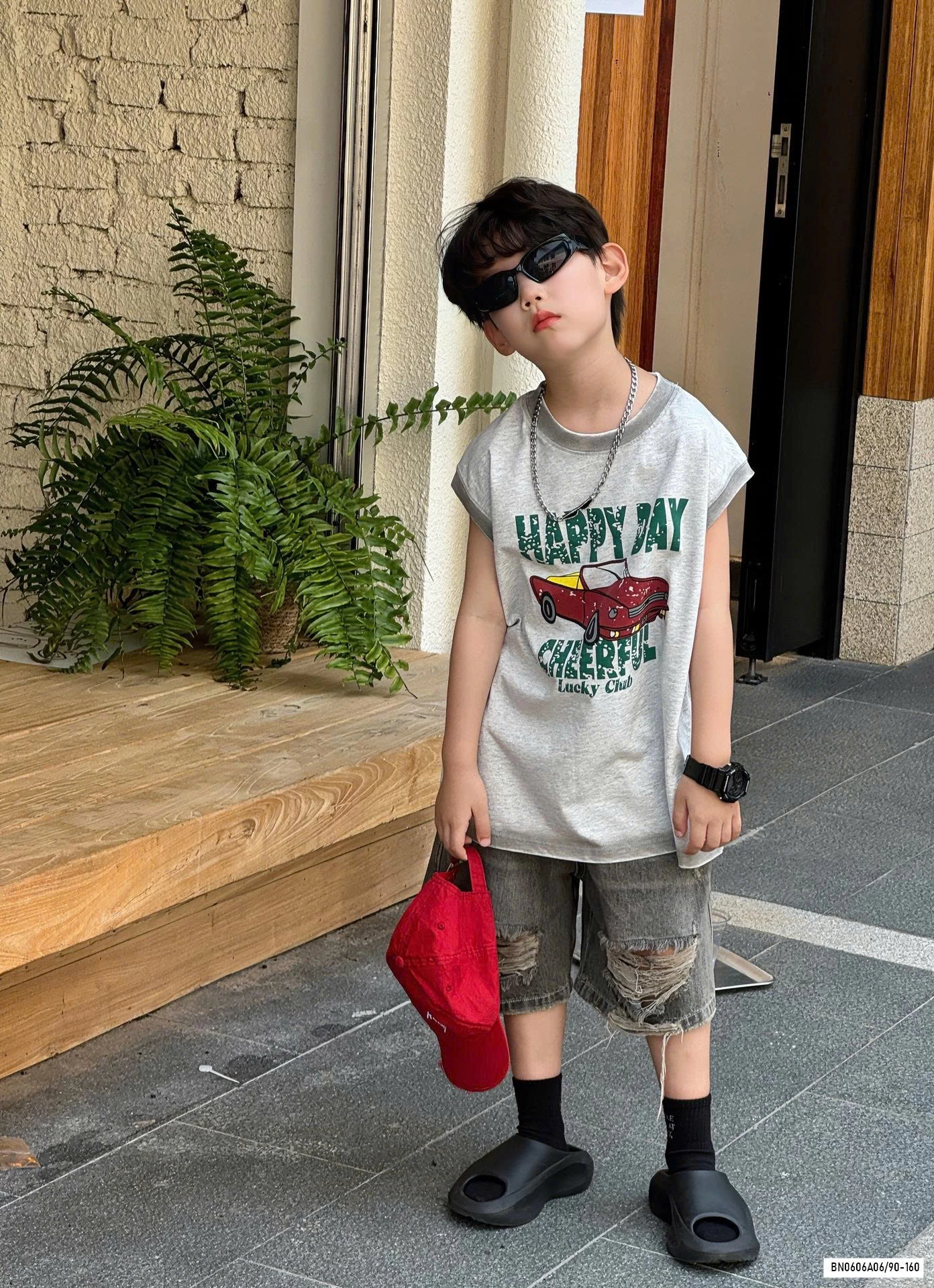 TANKTOP OTO MIX SHORT JEANS RÁCH