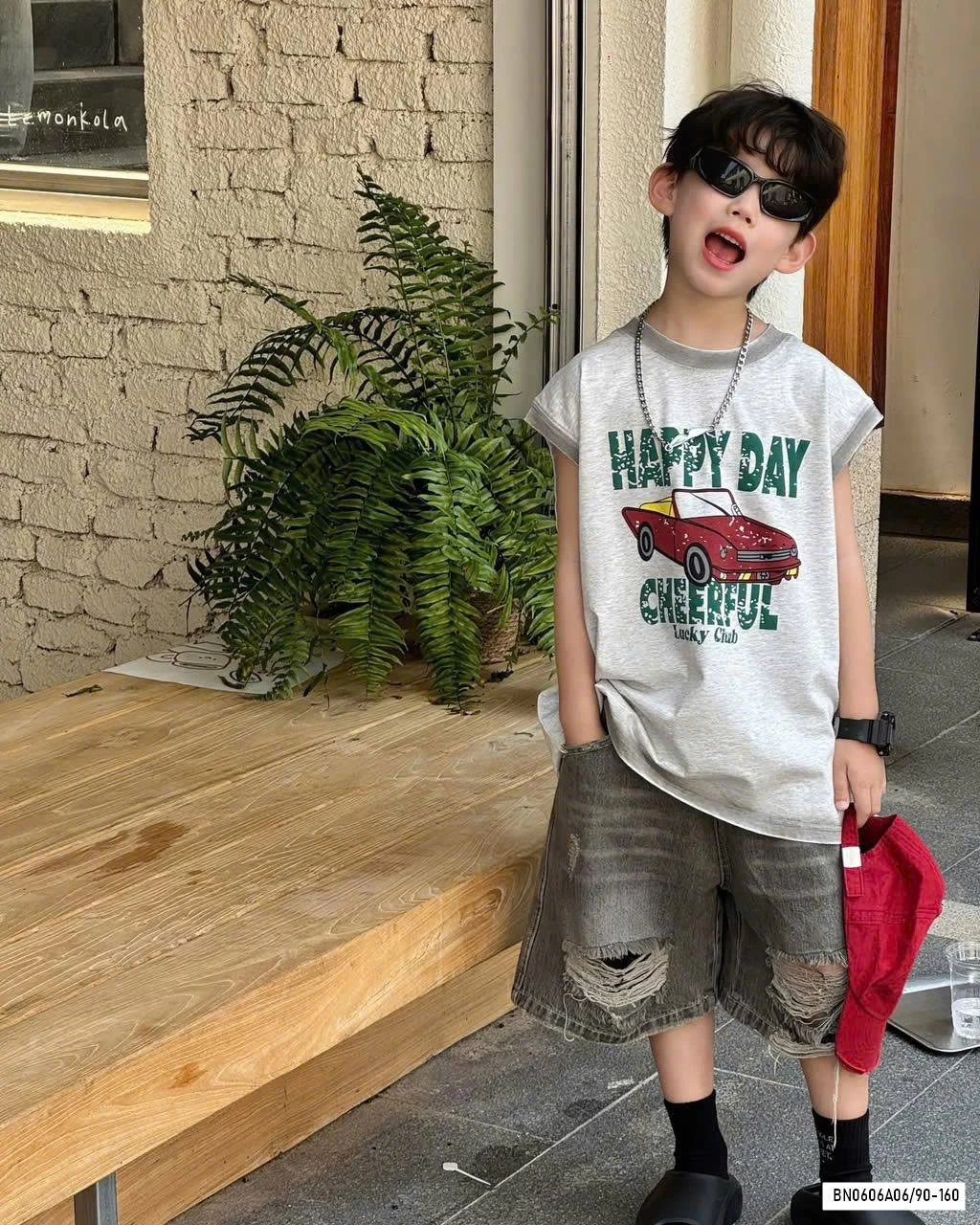 TANKTOP OTO MIX SHORT JEANS RÁCH