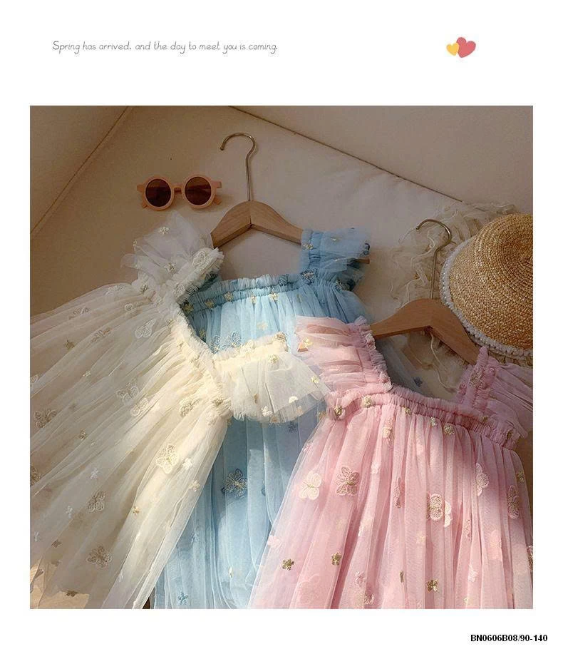 ĐẦM CÔNG CHÚA VOAN THÊU BƯỚM