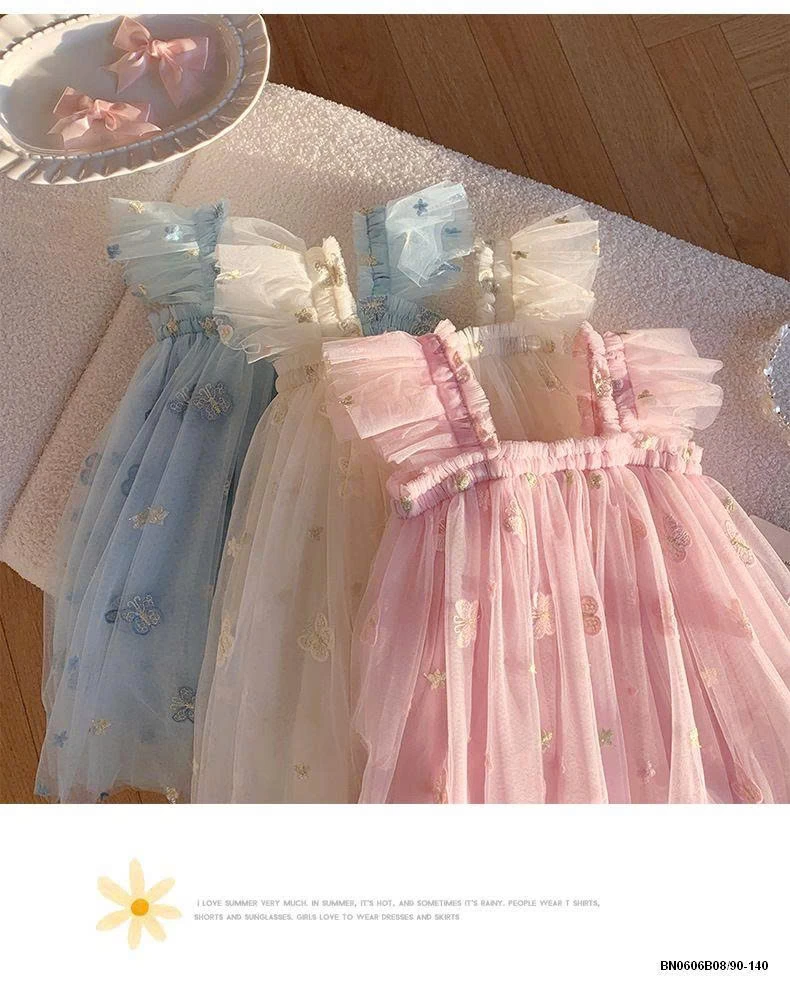 ĐẦM CÔNG CHÚA VOAN THÊU BƯỚM