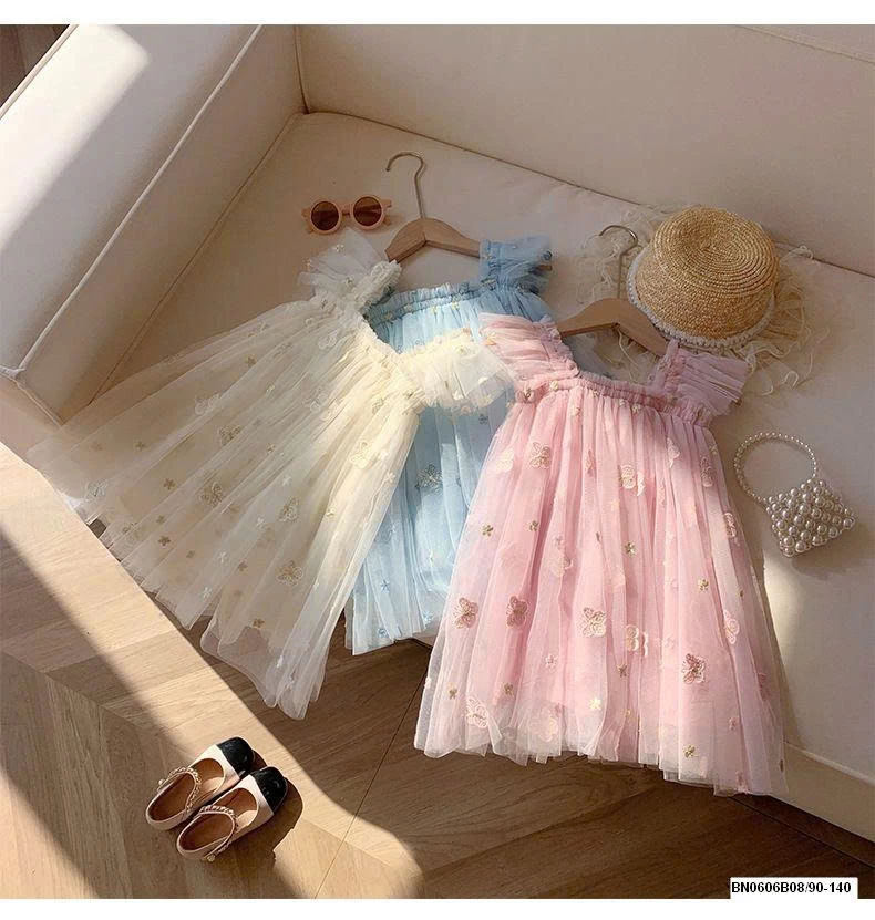 ĐẦM CÔNG CHÚA VOAN THÊU BƯỚM