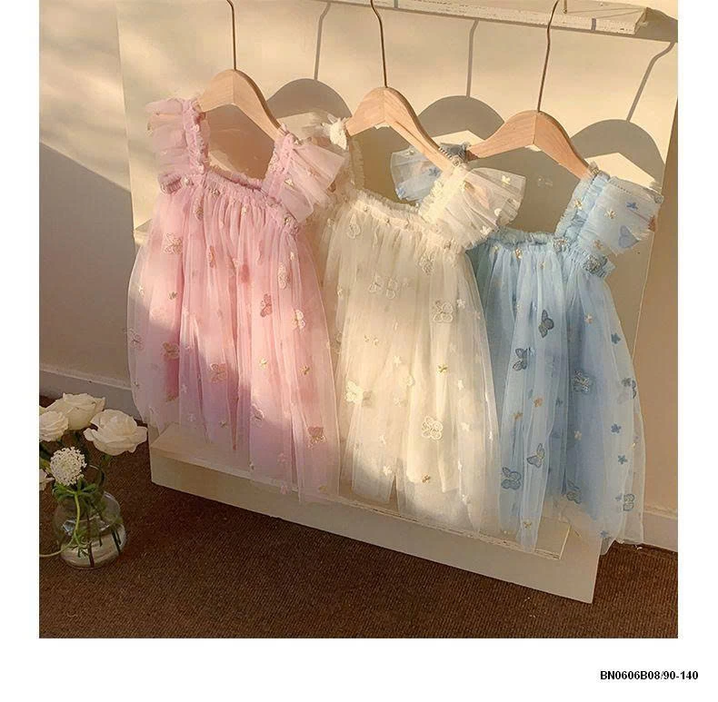 ĐẦM CÔNG CHÚA VOAN THÊU BƯỚM