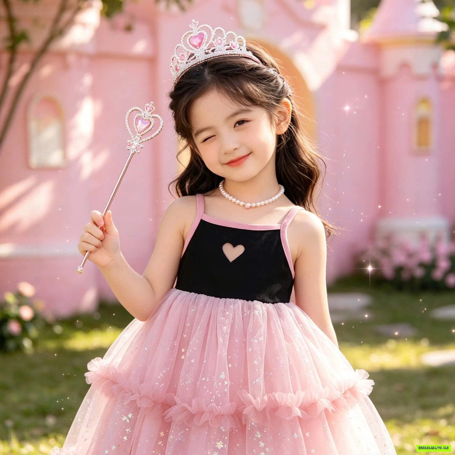 ĐẦM VOAN 2 DÂY HỒNG PREMIUM