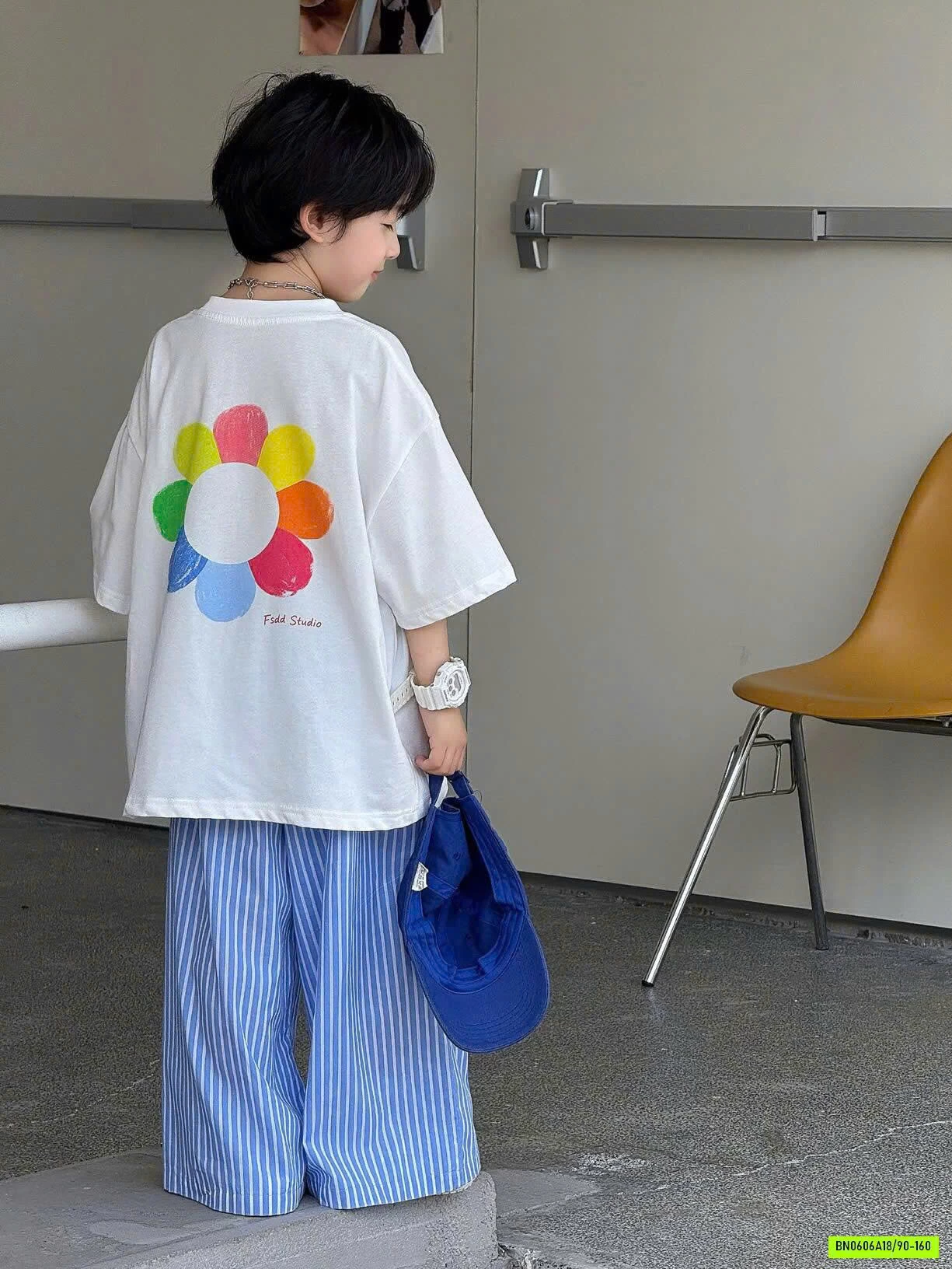 ÁO HOA MIX QUẦN XANH SỌC FANSHU