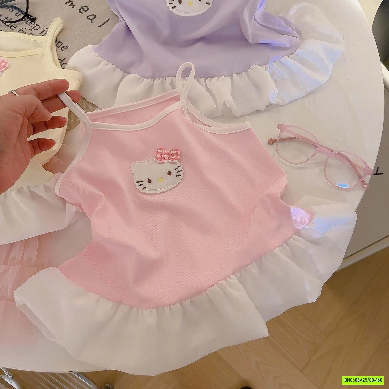 ÁO 2 DÂY KITTY VIỀN BÈO