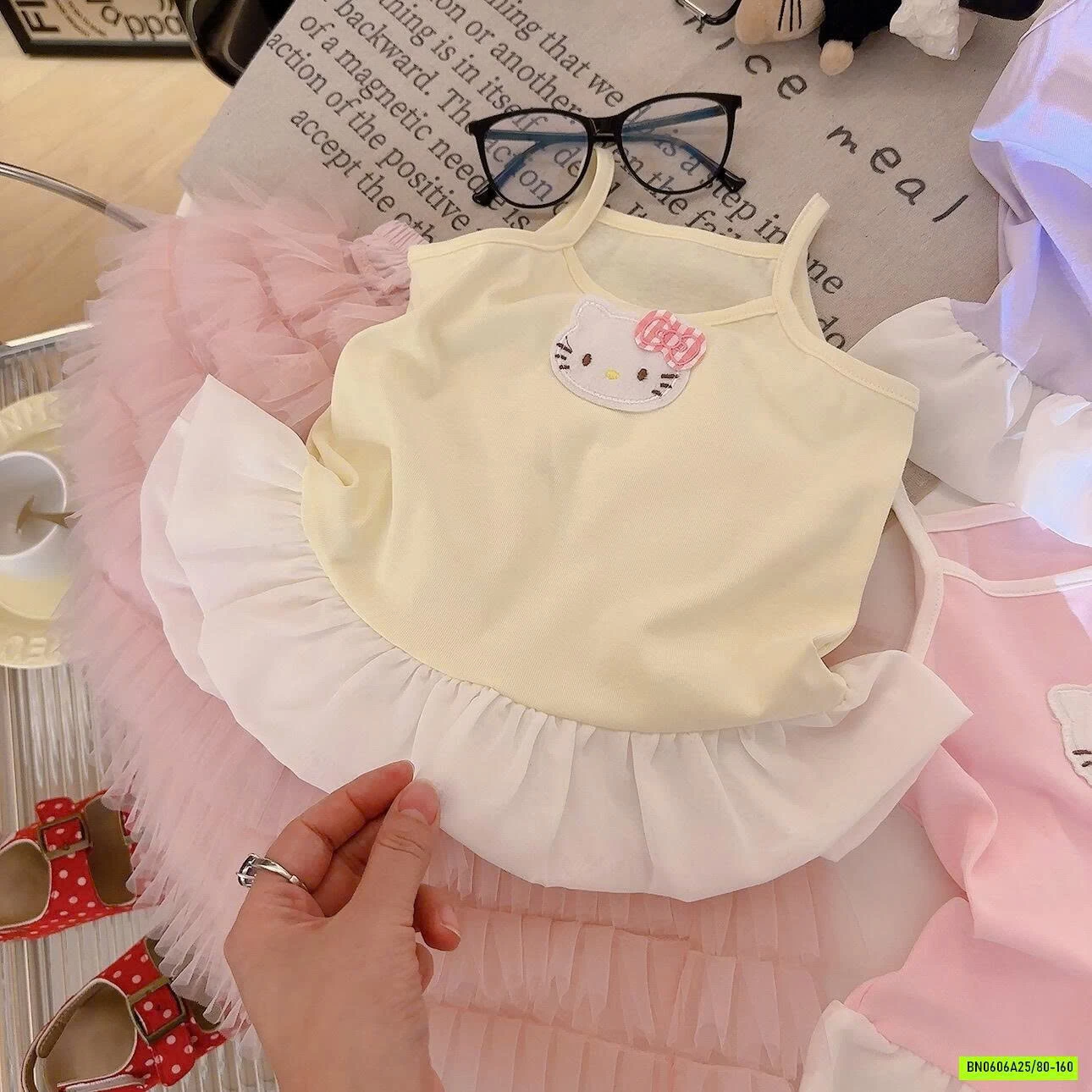 ÁO 2 DÂY KITTY VIỀN BÈO