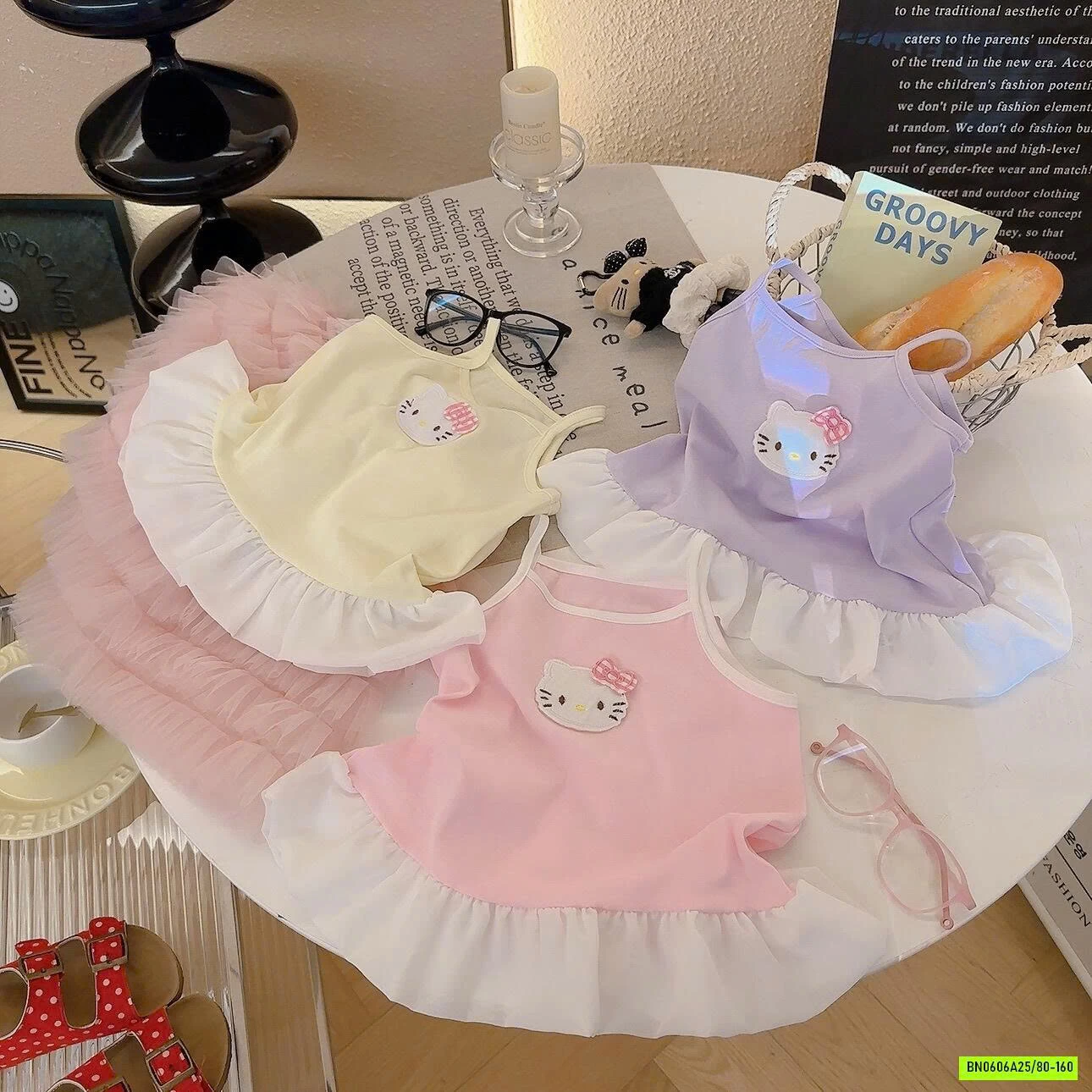 ÁO 2 DÂY KITTY VIỀN BÈO