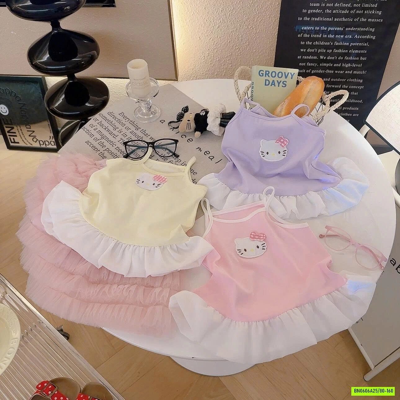 ÁO 2 DÂY KITTY VIỀN BÈO