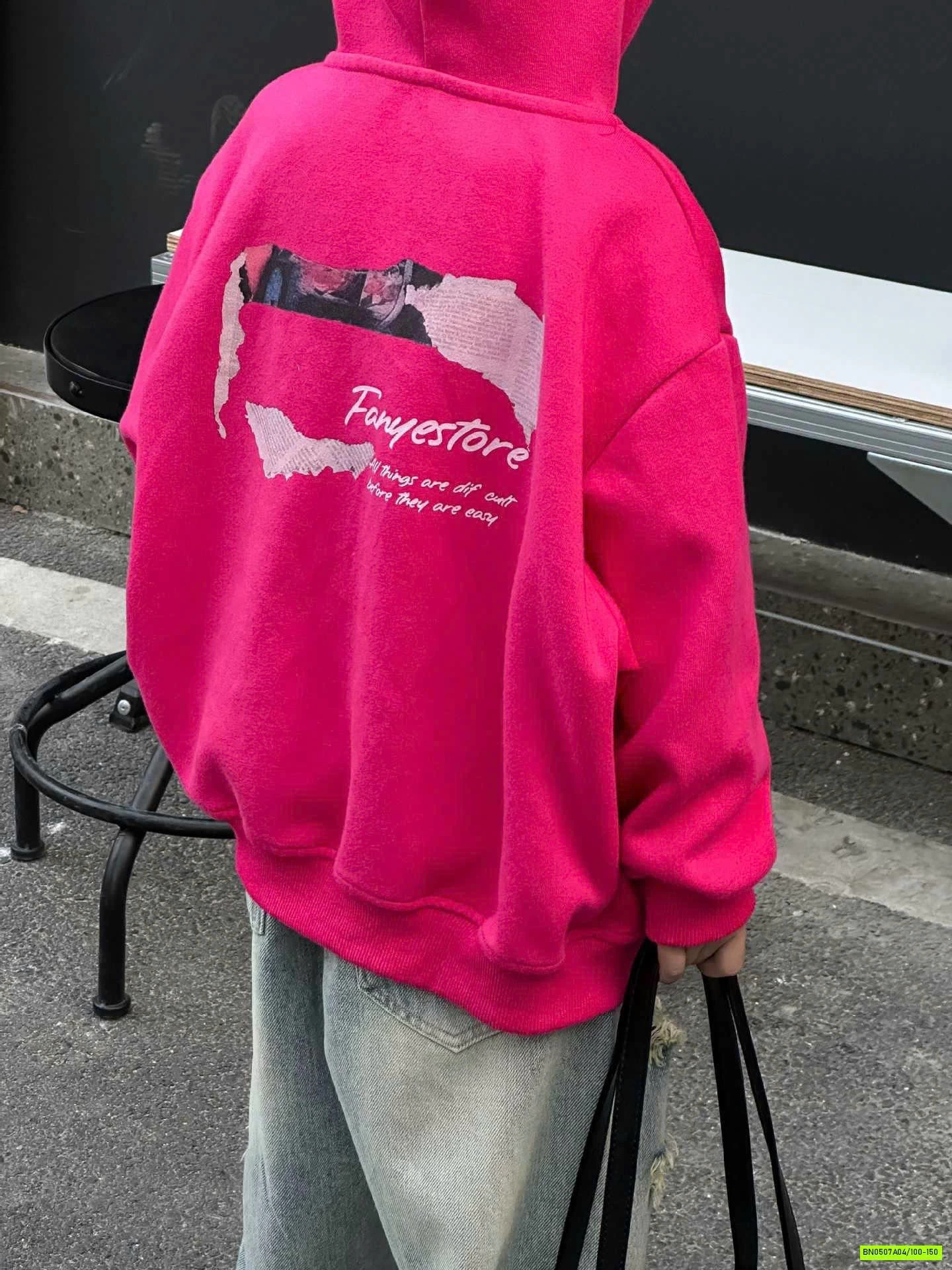 HOODIE HỒNG IN HÌNH