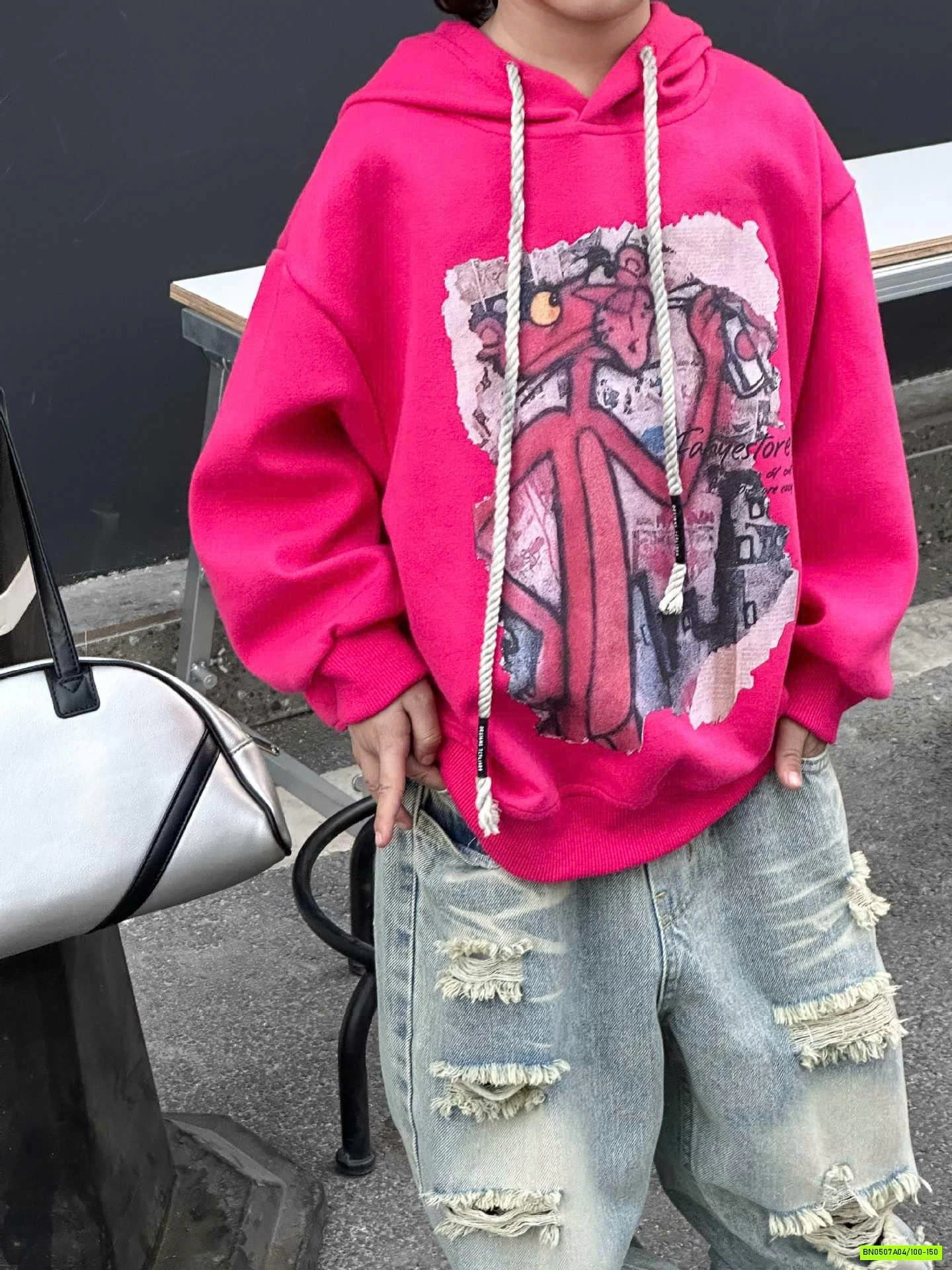 HOODIE HỒNG IN HÌNH