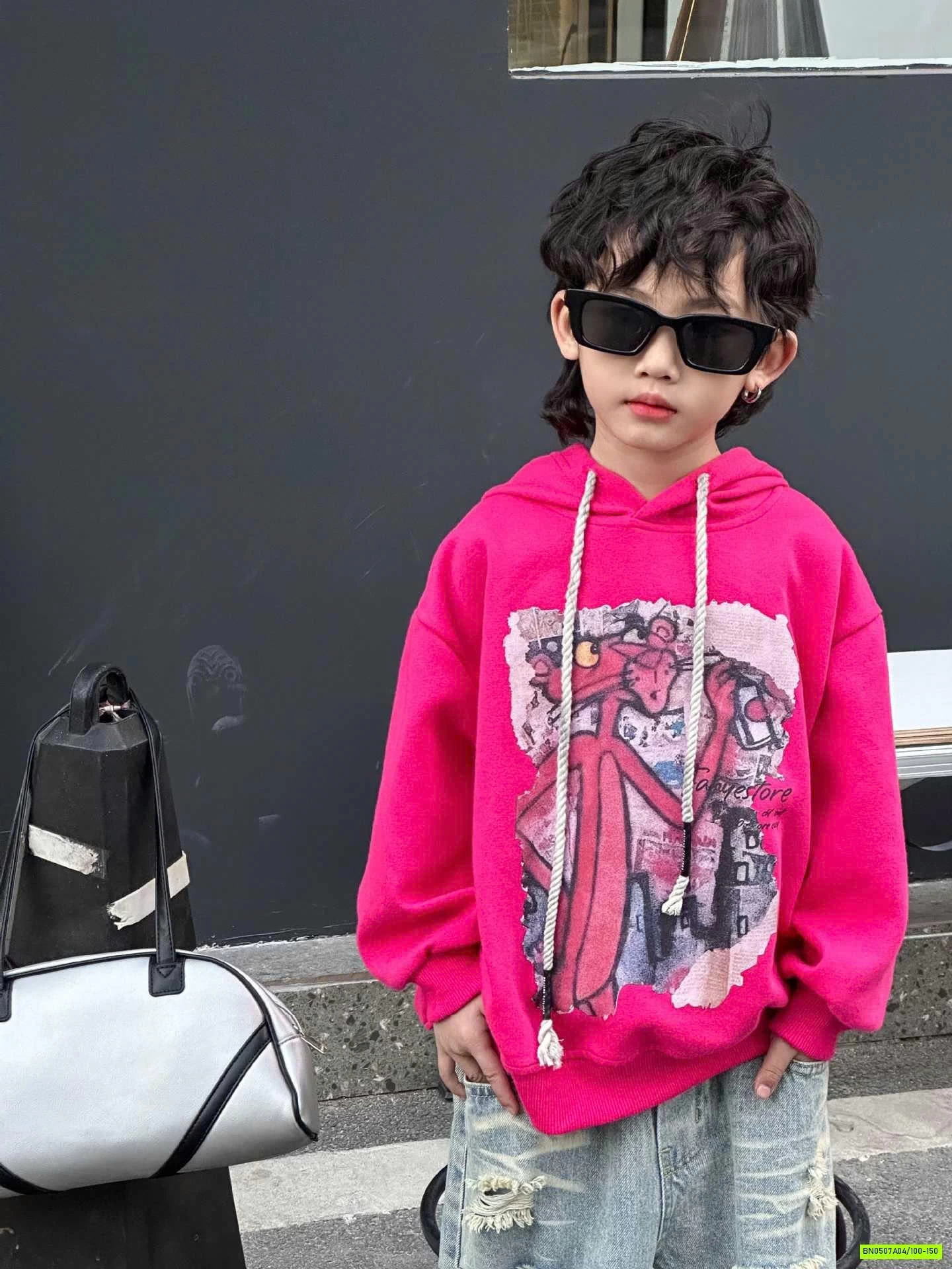 HOODIE HỒNG IN HÌNH