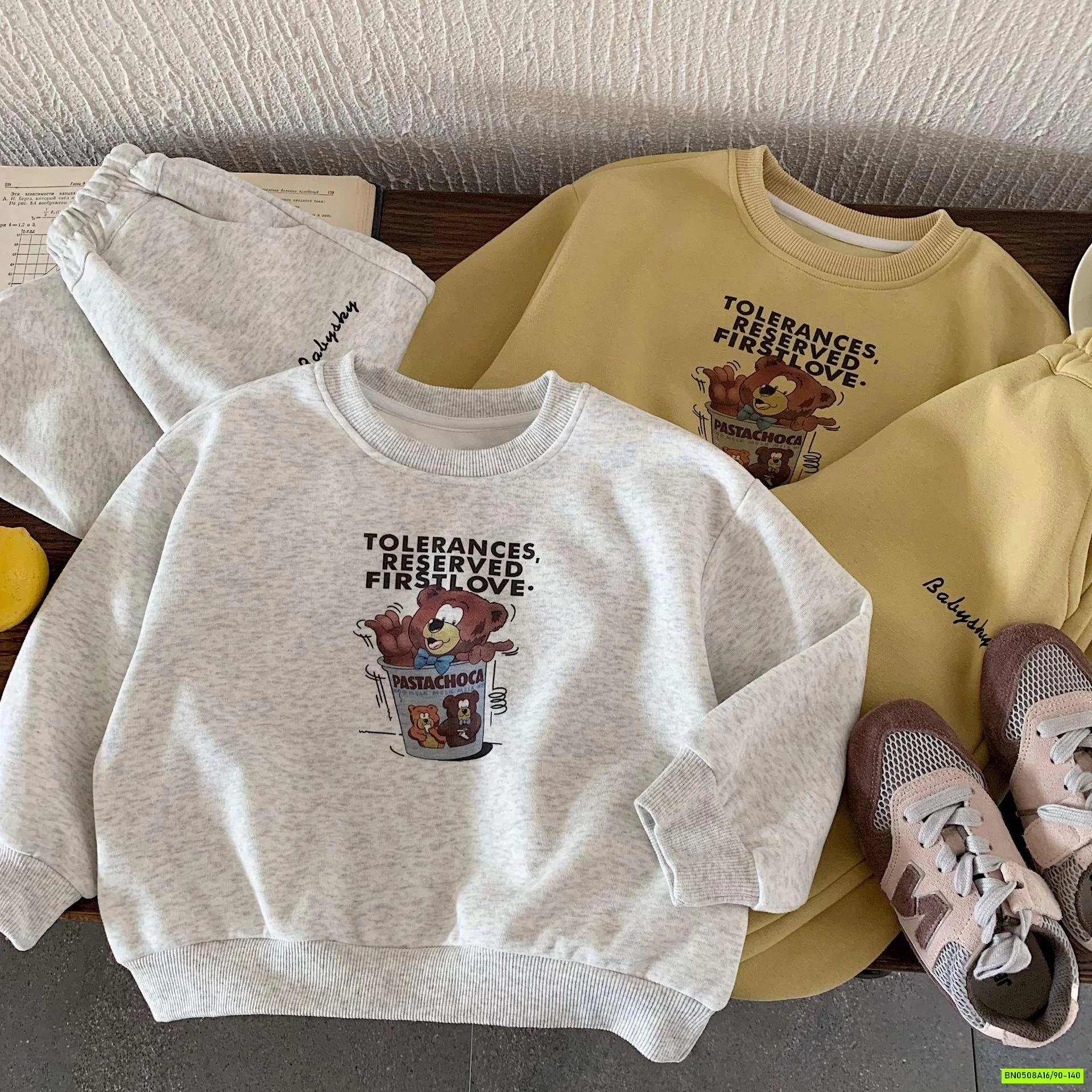 BỘ NỈ IN HÌNH DỄ THƯƠNG