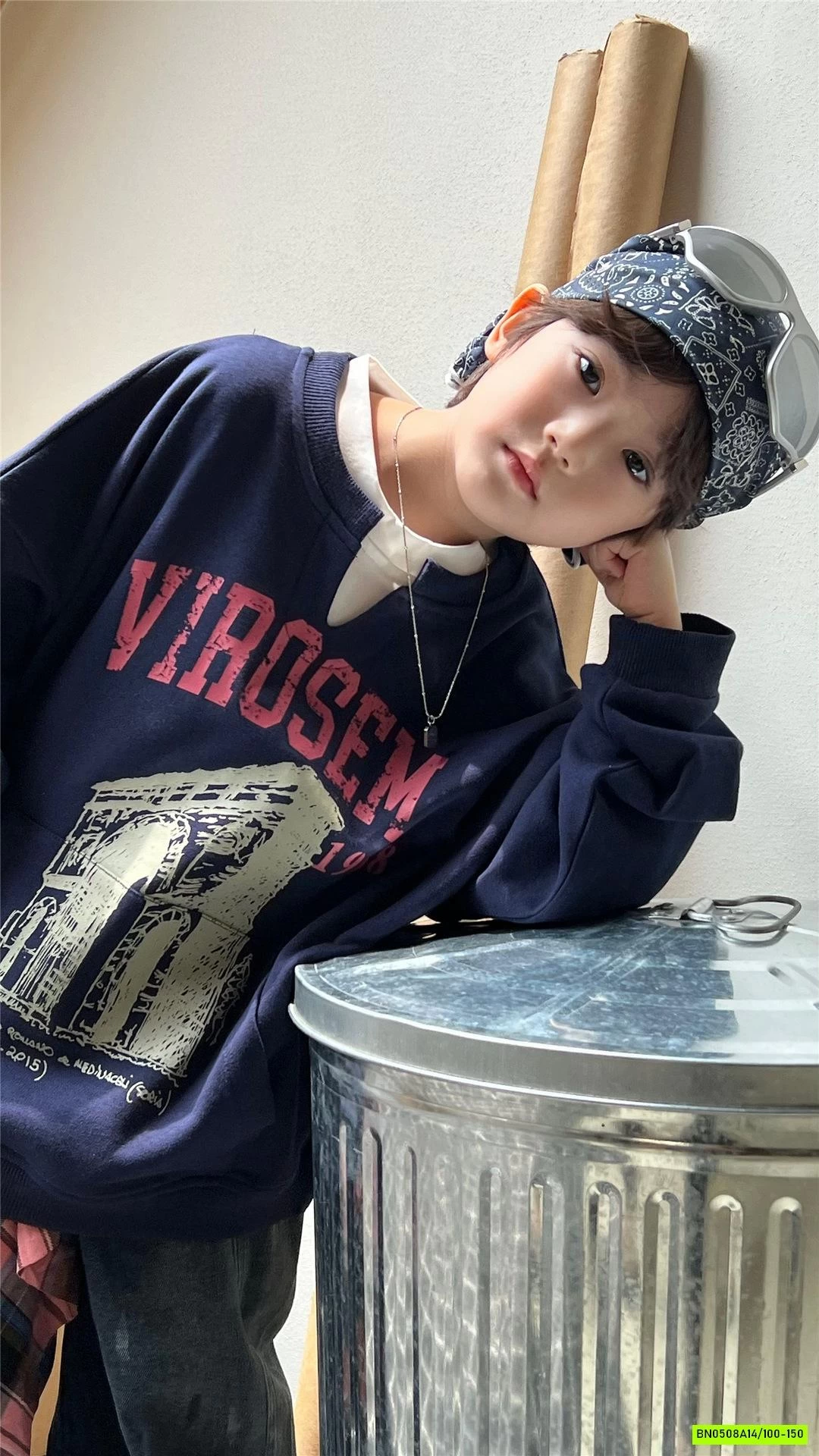 ÁO NỈ GIẢ 2 LỚP CỔ V