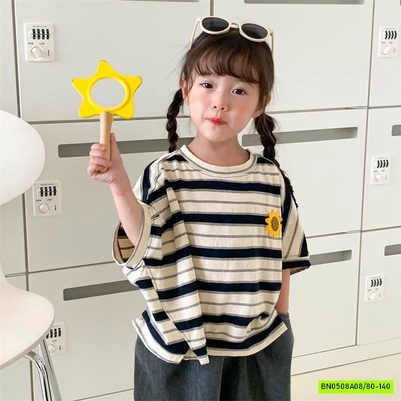 AO THUN KẺ LOGO HOA HƯỚNG DƯƠNG