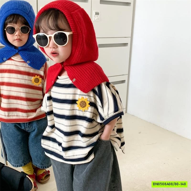 AO THUN KẺ LOGO HOA HƯỚNG DƯƠNG