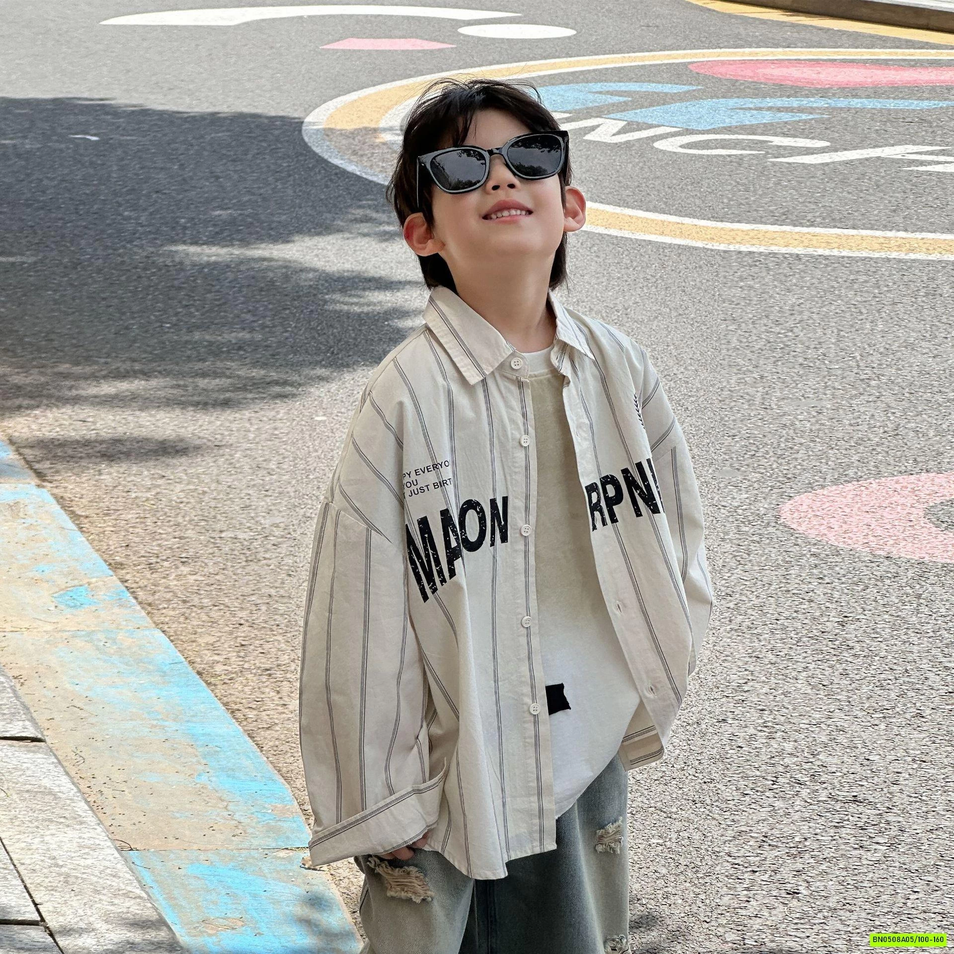 KHOÁC SƠ MI SỌC MIX JEANS SUÔNG