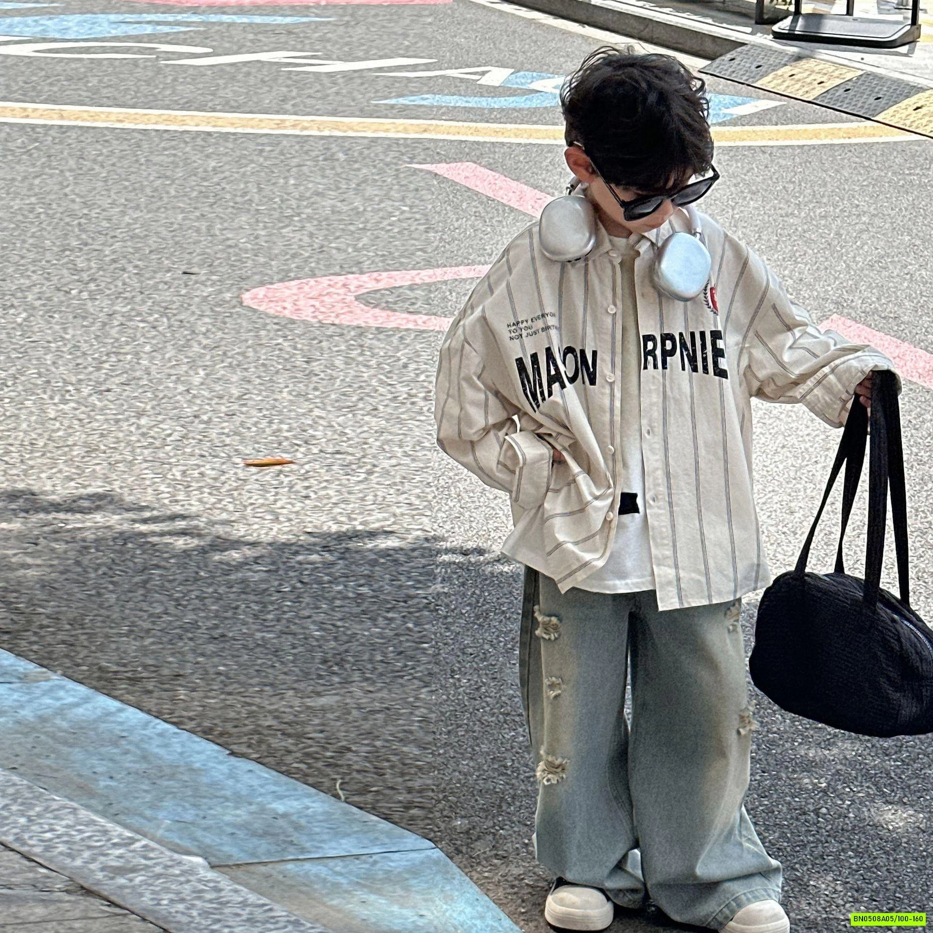 KHOÁC SƠ MI SỌC MIX JEANS SUÔNG