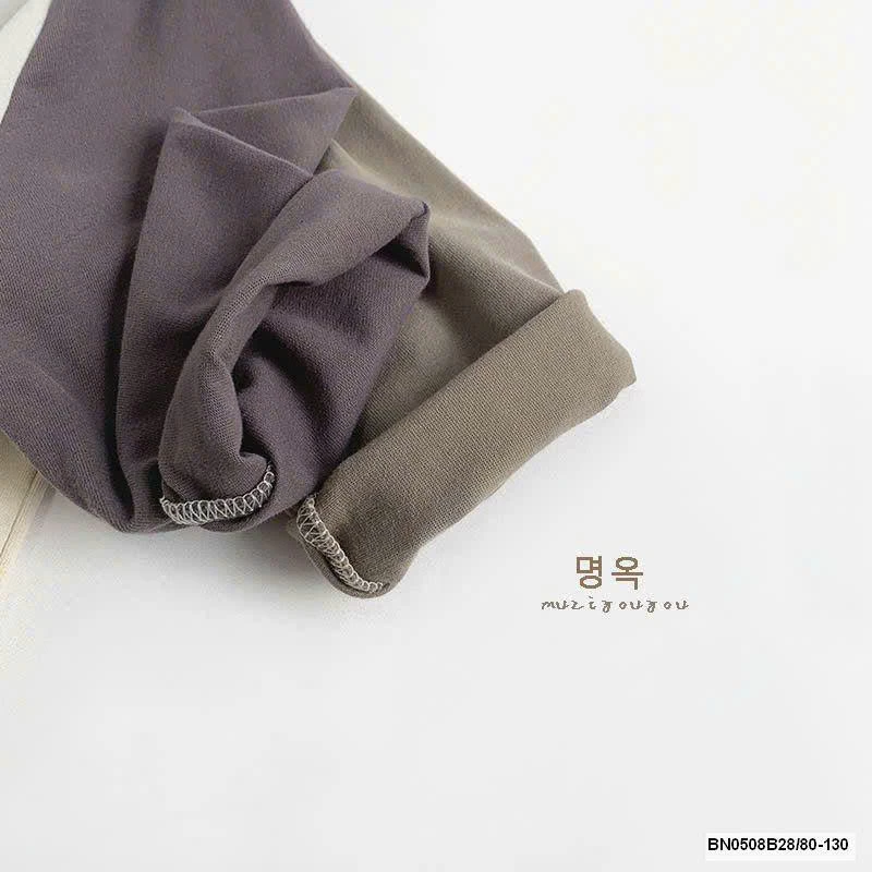 aO THUN PHỐI MÀU TAY HÀN QUỐC