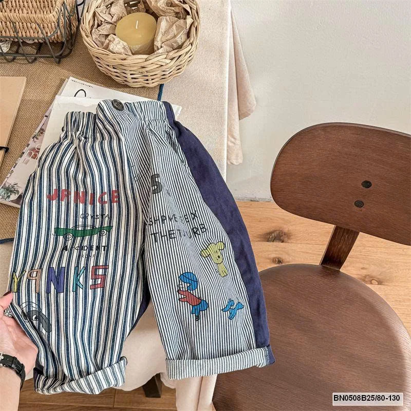 QUẦN BAGGY PHỐI KẺ  AD.BABY