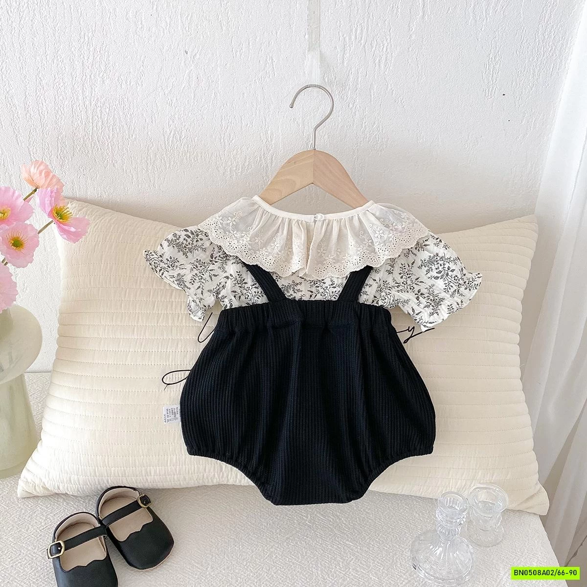 SÉT SƠ MI HOA MIX QUẦN YẾM NHUNG