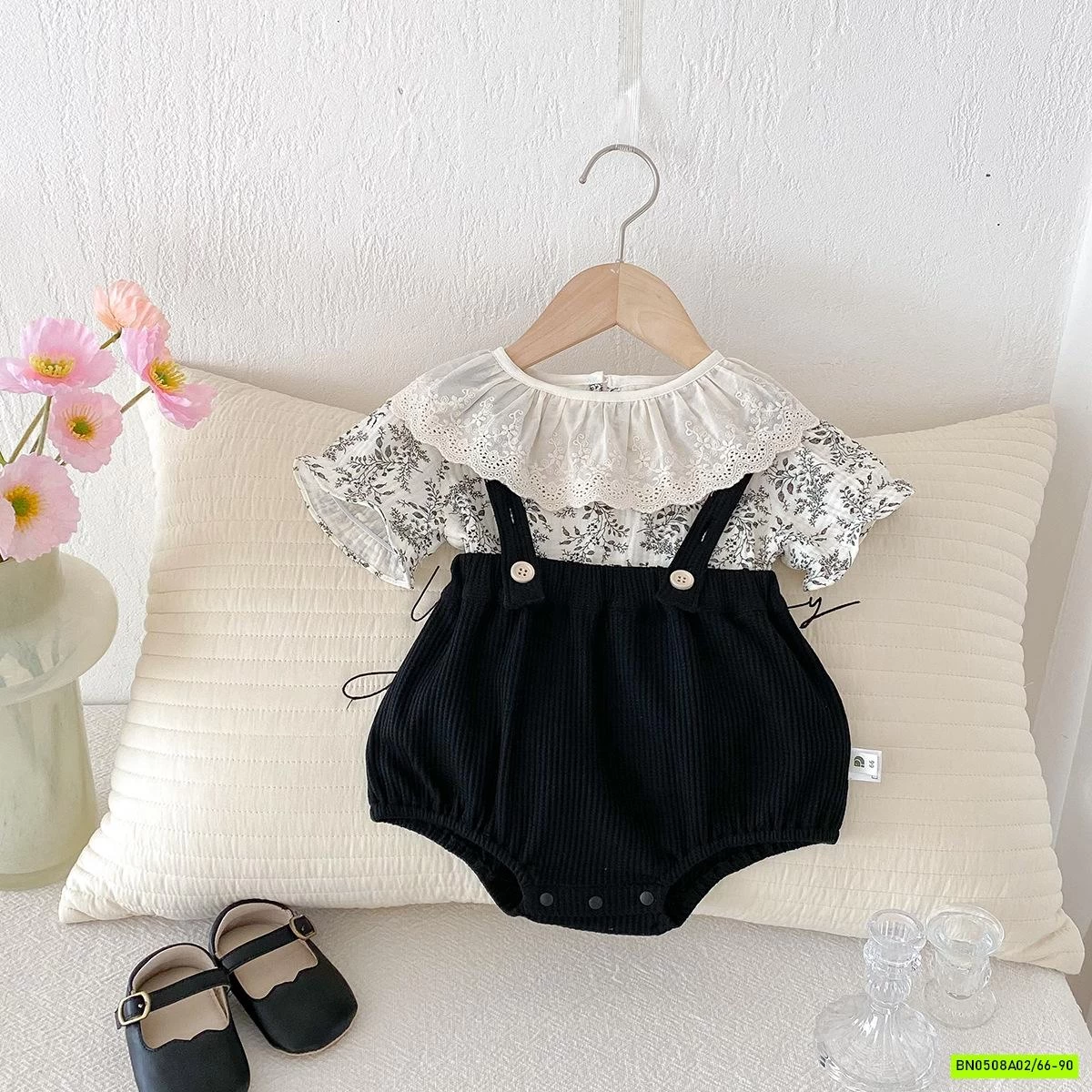 SÉT SƠ MI HOA MIX QUẦN YẾM NHUNG