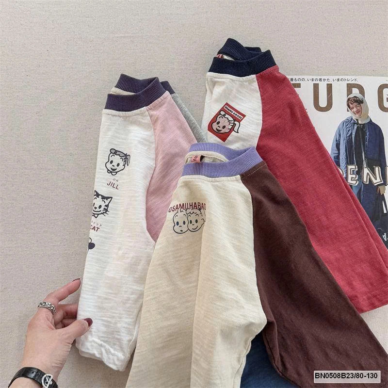 ÁO THUN PHỐI MÀU TAY AD.BABY