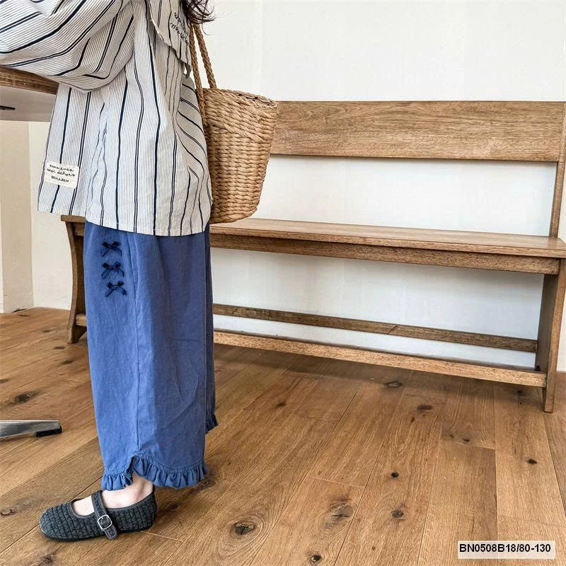 QUẦN ỐNG RỘNG DÁNG LỠ VIỀN BÈO ADBABY