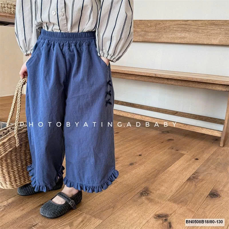 QUẦN ỐNG RỘNG DÁNG LỠ VIỀN BÈO ADBABY