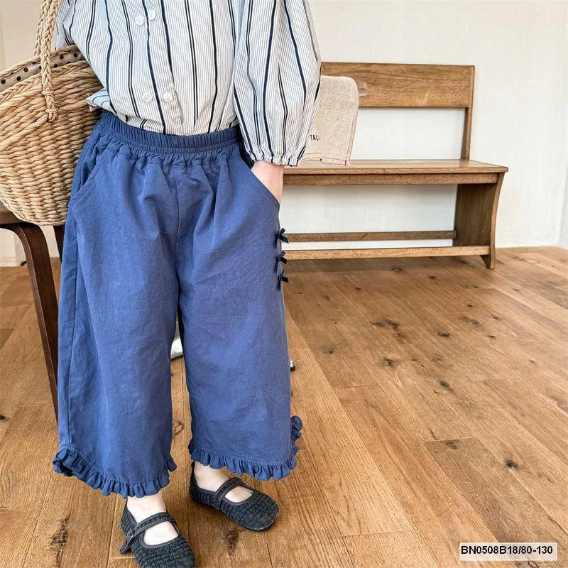 QUẦN ỐNG RỘNG DÁNG LỠ VIỀN BÈO ADBABY