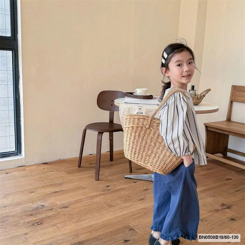 QUẦN ỐNG RỘNG DÁNG LỠ VIỀN BÈO ADBABY