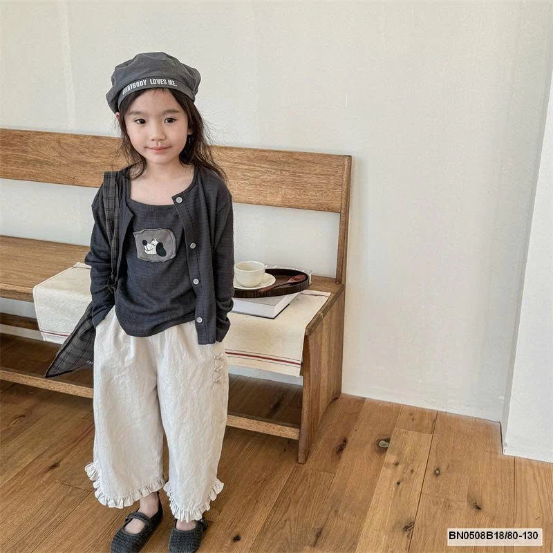 QUẦN ỐNG RỘNG DÁNG LỠ VIỀN BÈO ADBABY