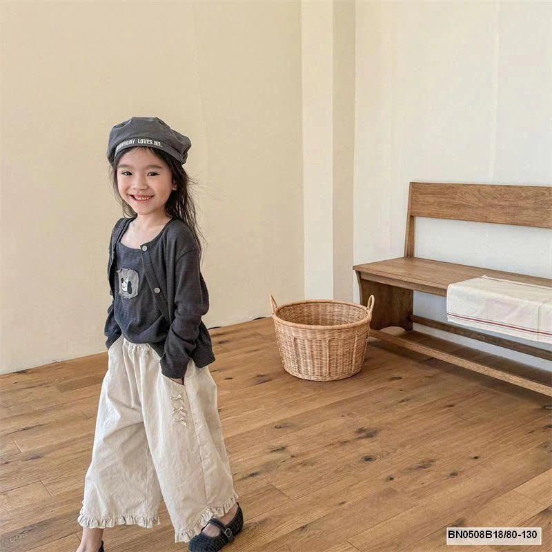 QUẦN ỐNG RỘNG DÁNG LỠ VIỀN BÈO ADBABY