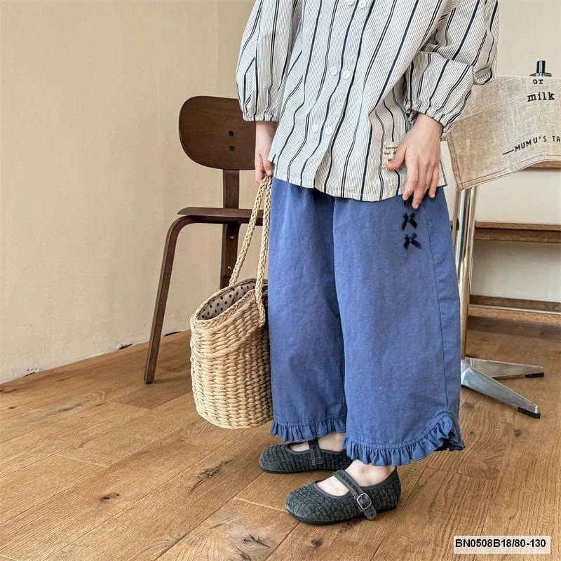 QUẦN ỐNG RỘNG DÁNG LỠ VIỀN BÈO ADBABY