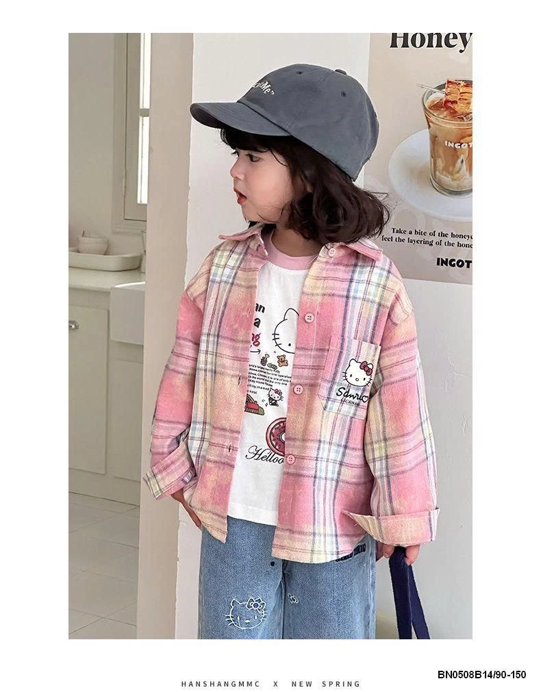 ÁO SƠ MI KITTY CARO