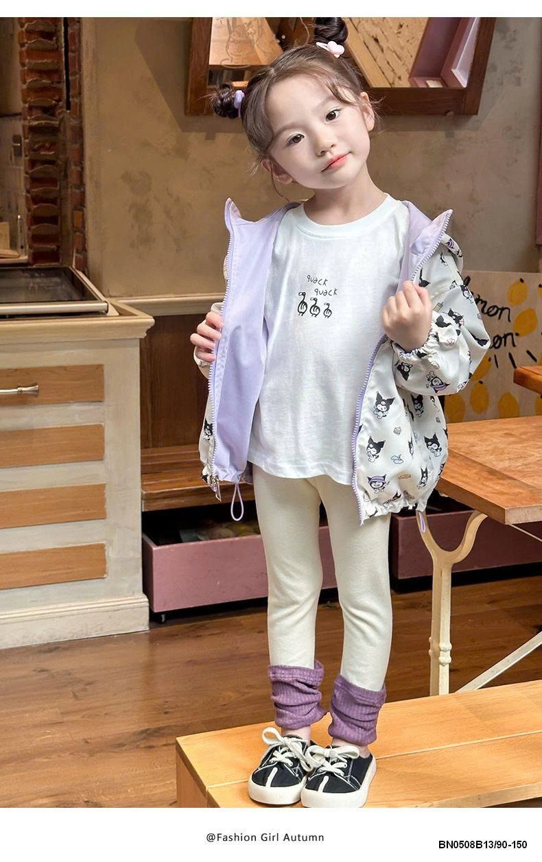 ÁO KHOÁC KUROMI TÍM 2 MẶT