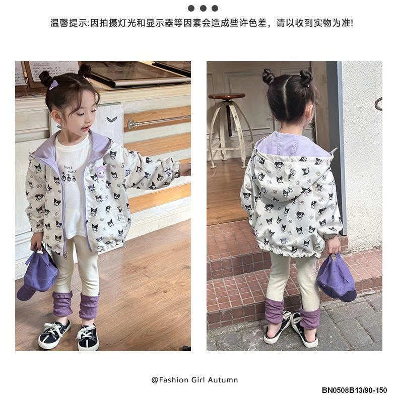 ÁO KHOÁC KUROMI TÍM 2 MẶT