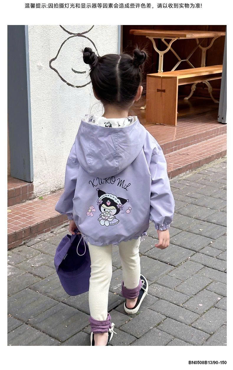 ÁO KHOÁC KUROMI TÍM 2 MẶT