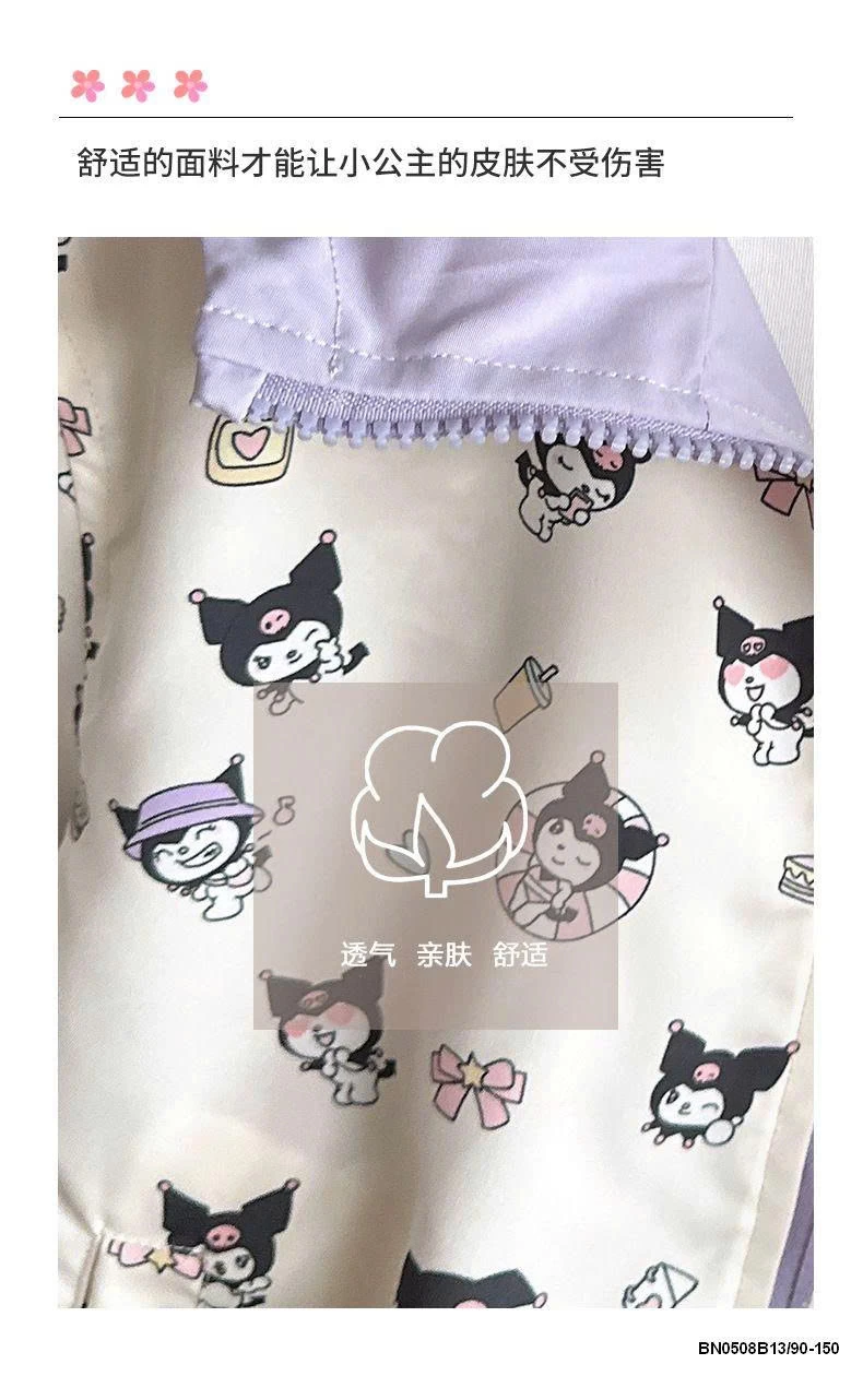 ÁO KHOÁC KUROMI TÍM 2 MẶT