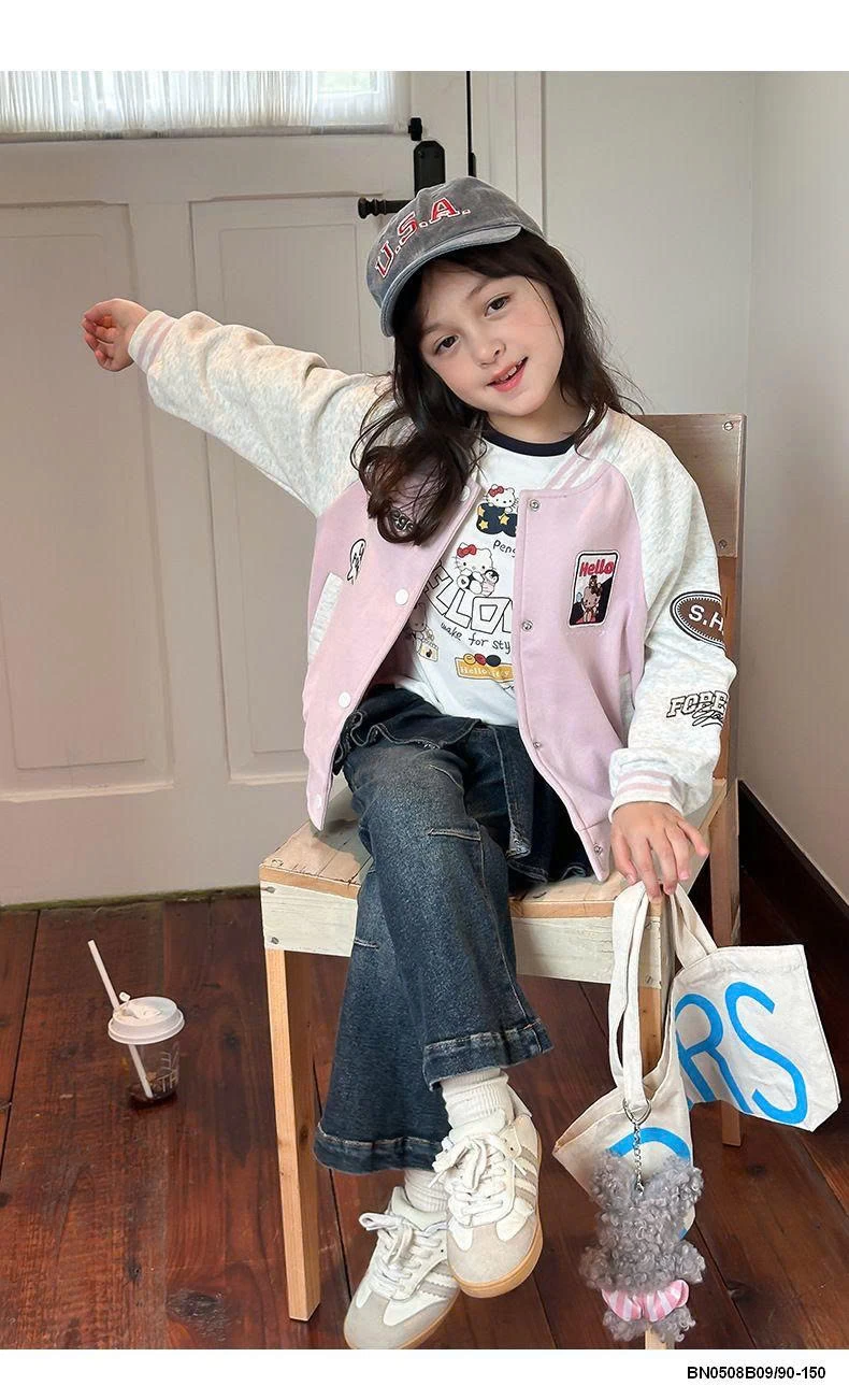 ÁO KHOÁC NỈ BÓNG CHÀY BÉ GÁI