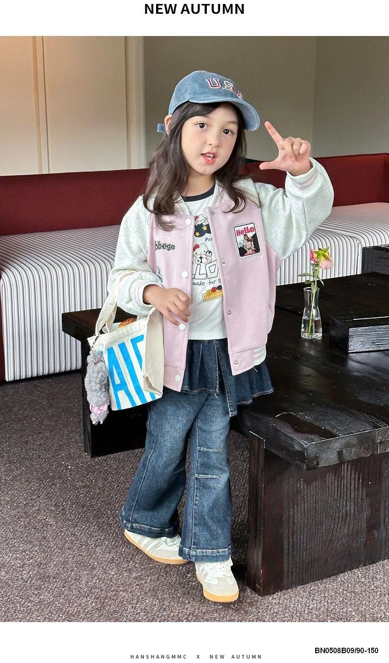 ÁO KHOÁC NỈ BÓNG CHÀY BÉ GÁI