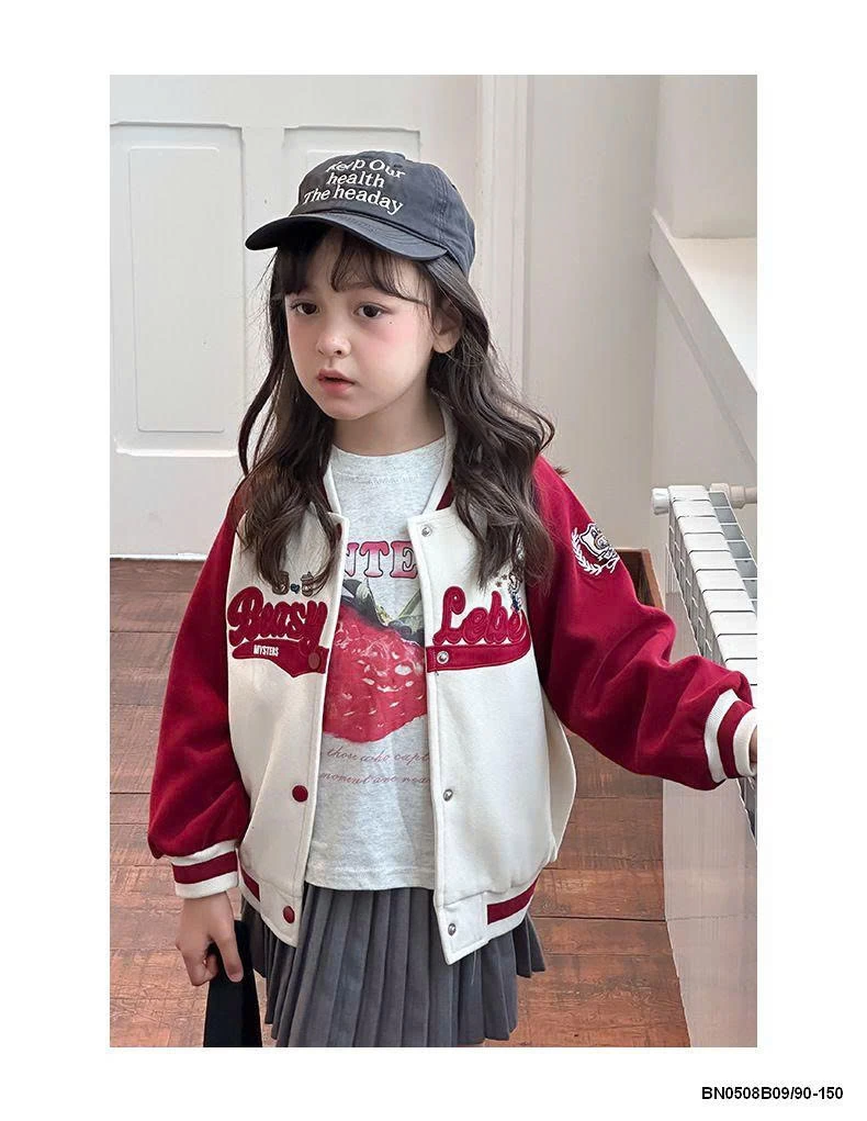 ÁO KHOÁC NỈ BÓNG CHÀY BÉ GÁI