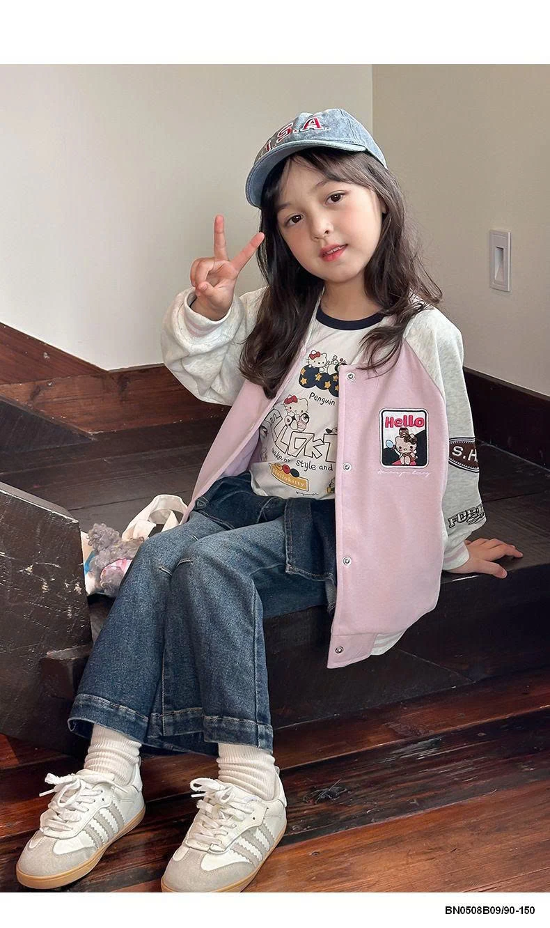 ÁO KHOÁC NỈ BÓNG CHÀY BÉ GÁI