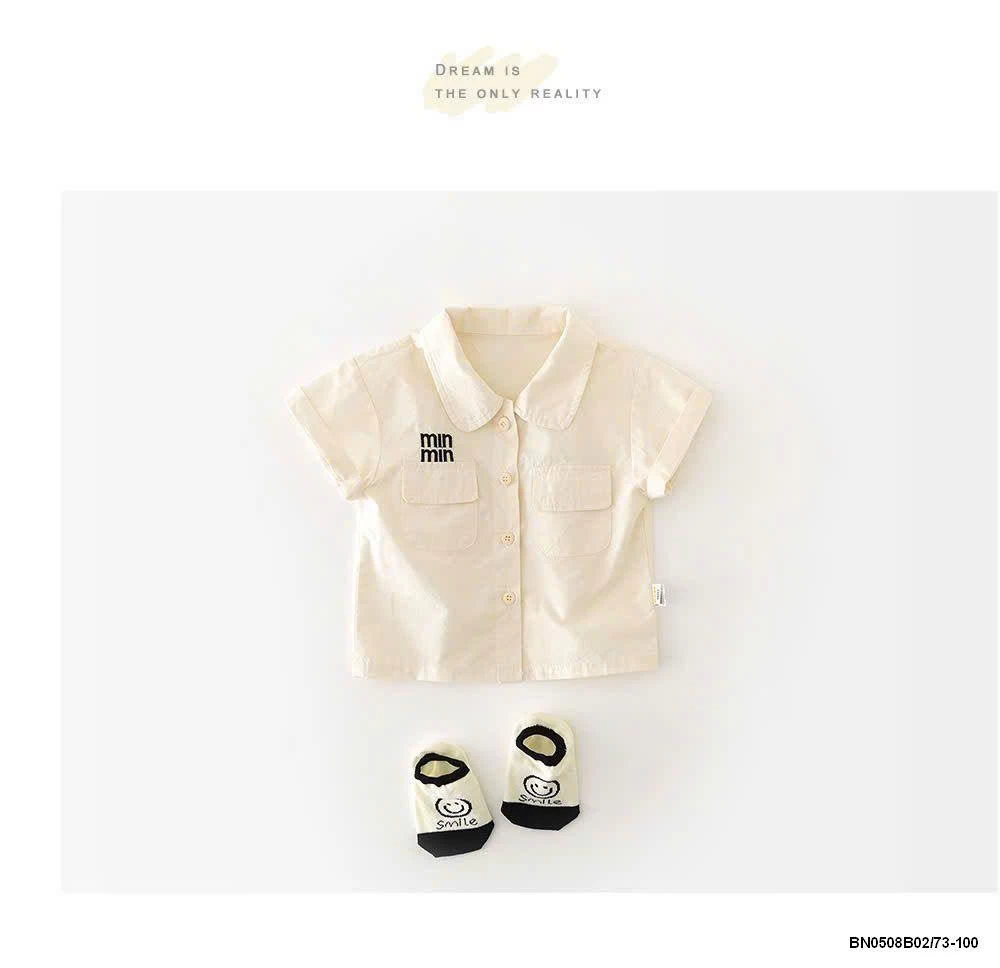 ÁO SƠ MI CỘC TAY CHO BÉ TRAI