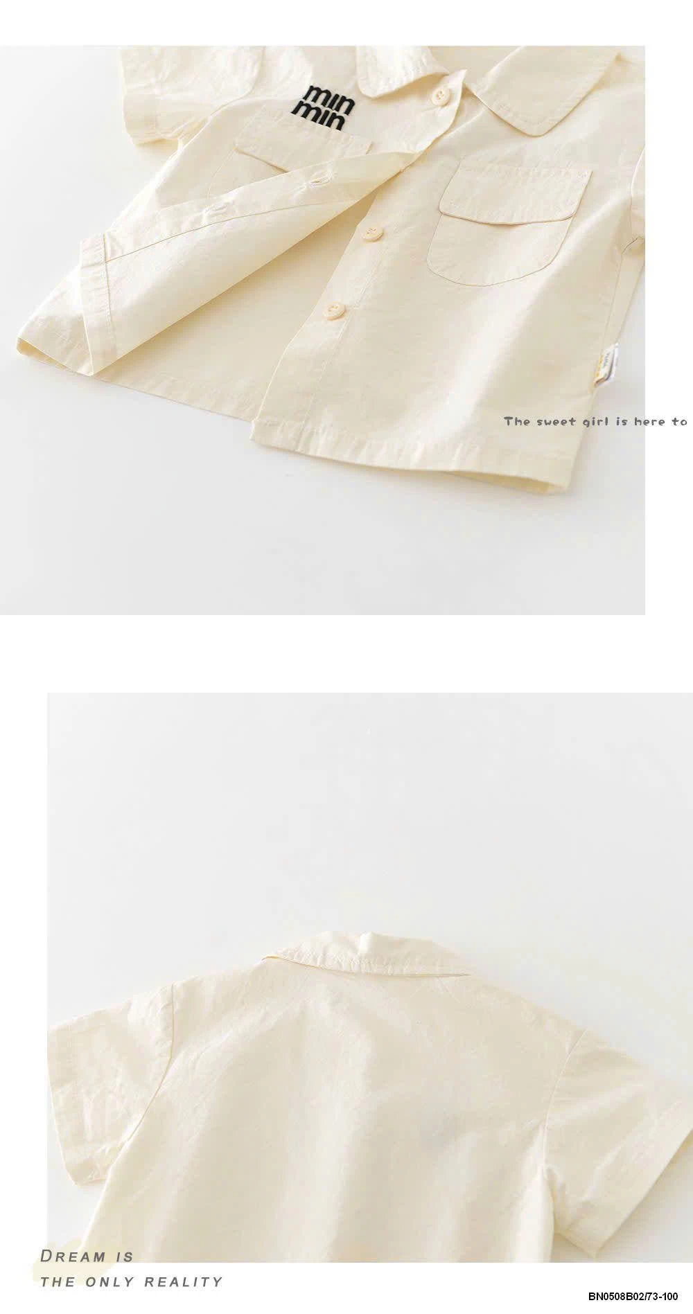 ÁO SƠ MI CỘC TAY CHO BÉ TRAI