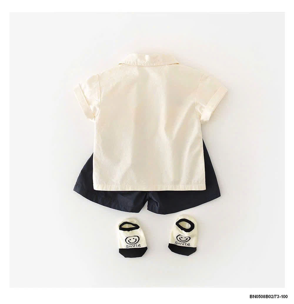 ÁO SƠ MI CỘC TAY CHO BÉ TRAI