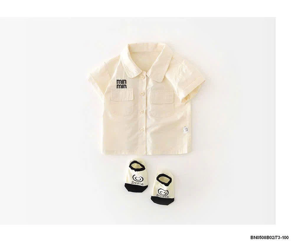 ÁO SƠ MI CỘC TAY CHO BÉ TRAI