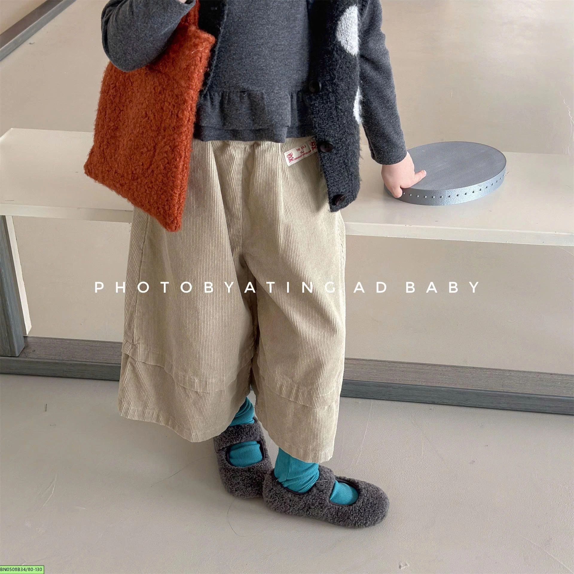 QUẦN NHUNG ỐNG RỘNG ADBABY