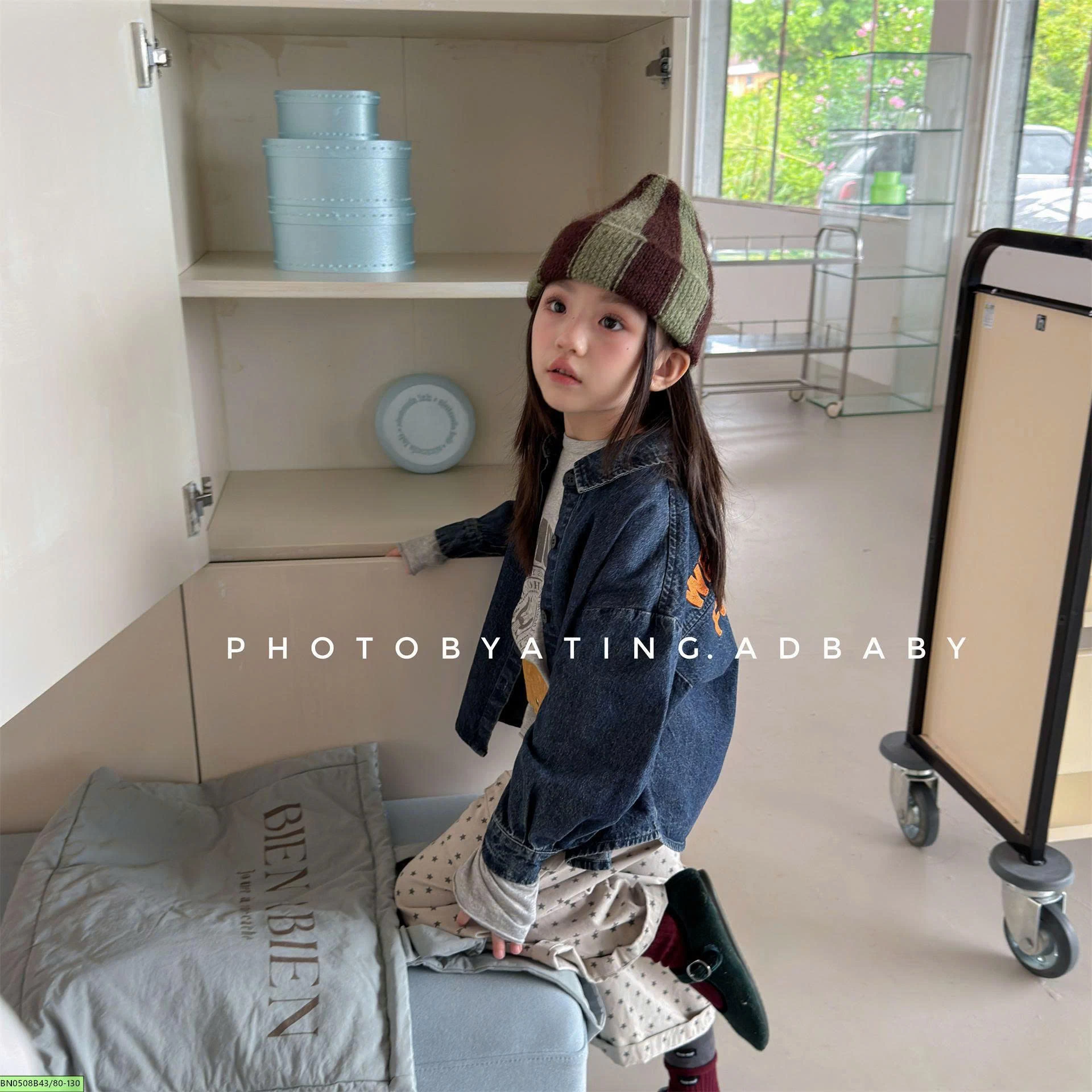 ÁO JEAN CHỮ LƯNG ADBABY