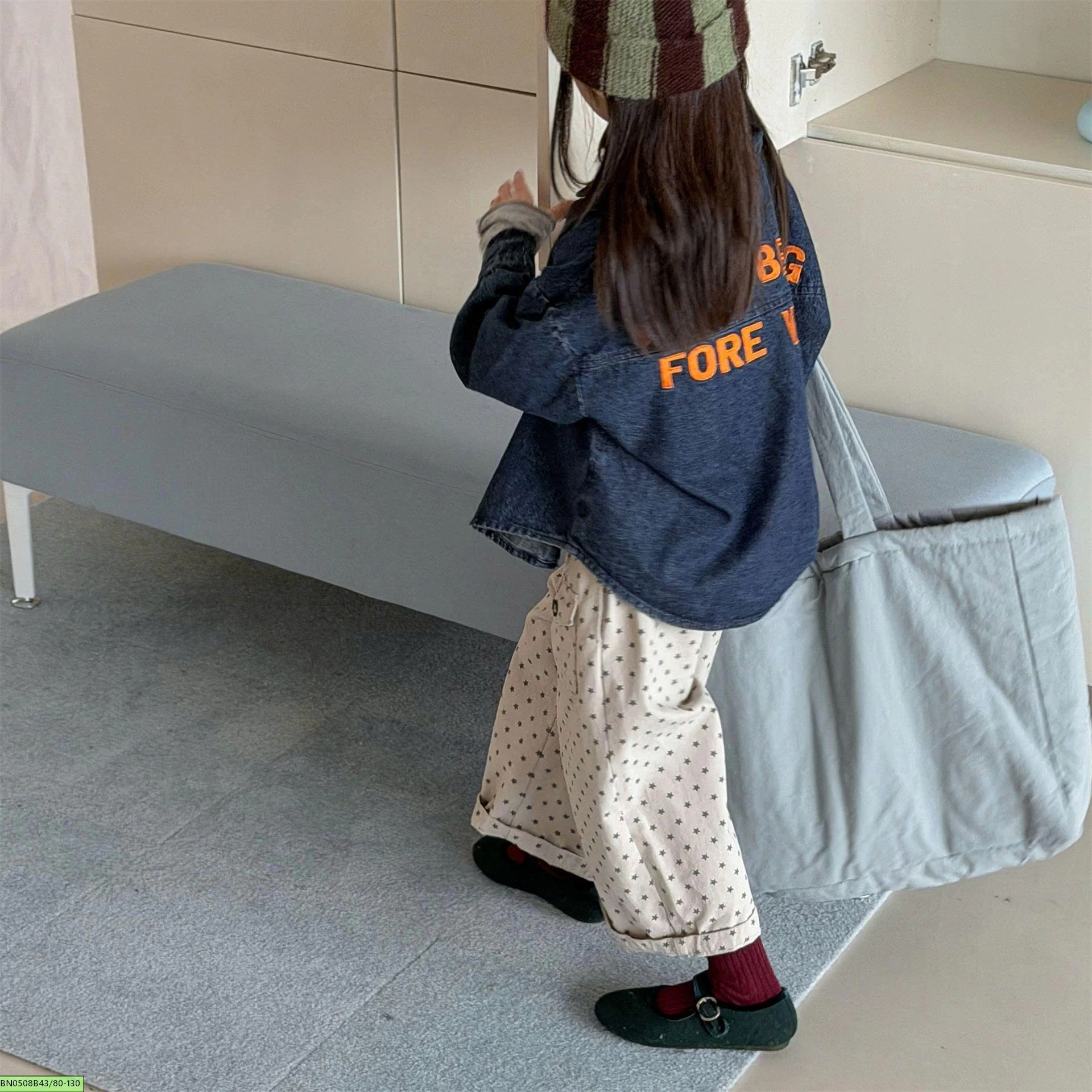 ÁO JEAN CHỮ LƯNG ADBABY
